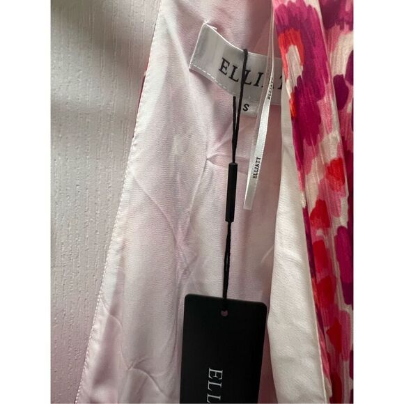 Elliatt Valuable Maxi Asymmetrical Frill Dress Pink Wedding/Vacation S NWT$355 - Picture 11 of 11